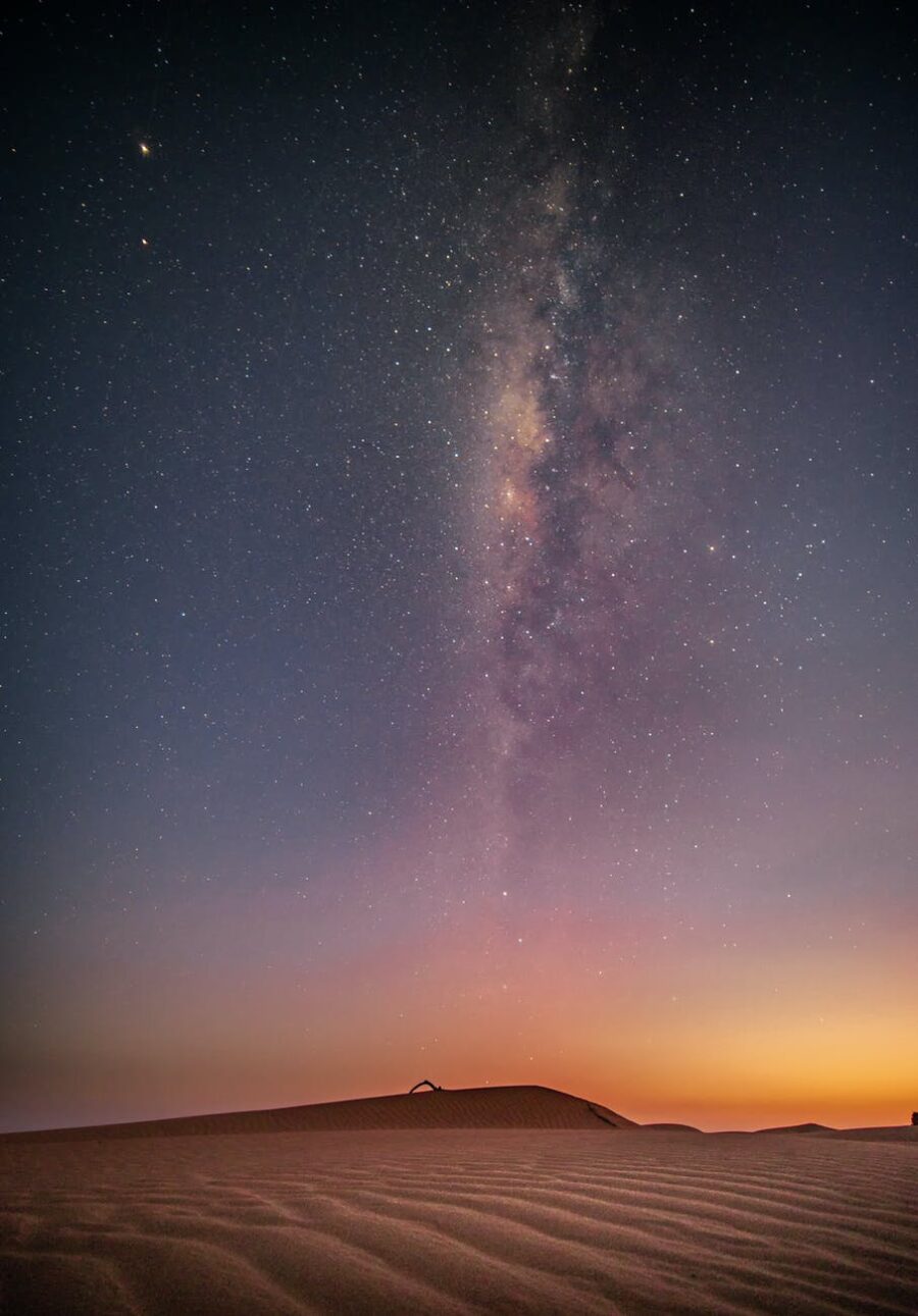 desert sands under starry sky